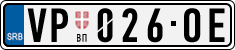 License plate of Serbia, Cars