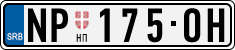 License plate of Serbia, Cars