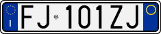 License plate of Italy, Cars (1994 year series)
