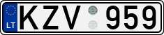 License plate of Lithuania, Cars