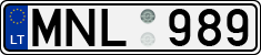 License plate of Lithuania, Cars