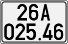 License plate of Vietnam, Cars