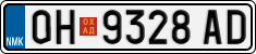 License plate of North Macedonia, Regular plates (2012)