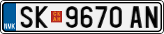 License plate of North Macedonia, Regular plates (2012)