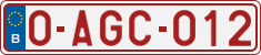 License plate of Belgium, Regular plates (2010)
