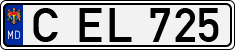 License plate of Moldova, Cars (1992)