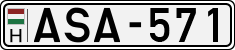 license plates of Hungary, Cars (1990)