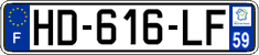 French license plate, SIV (ordinary)