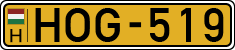 license plates of Hungary, Commercial vehicles (1990)