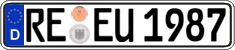 German license plate, Regular plates