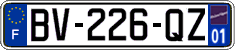 French license plate, SIV (ordinary)