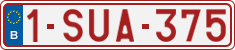 License plate of Belgium, Regular plates (2010)
