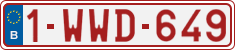 License plate of Belgium, Regular plates (2010)