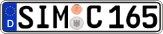 German license plate, Regular plates