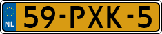 License plate of the Netherlands, Cars