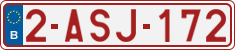 License plate of Belgium, Regular plates (2010)