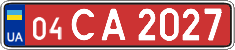 License plate Ukraine, Transit plates (2004)