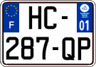 French license plate, SIV (ordinary)