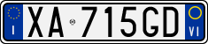 License plate of Italy, Cars (1994 year series)