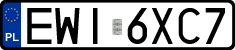 License plates of Poland, Regular car plates