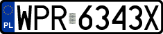 License plates of Poland, Regular car plates
