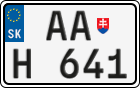 License plate of Slovakia, Oldtimers