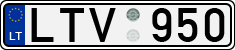 License plate of Lithuania, Cars