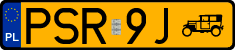 License plates of Poland, Oldtimers