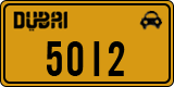 License plate of the UAE, Dubai, Taxi