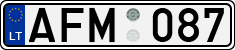 License plate of Lithuania, Cars