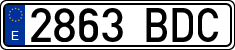 License plates of Spain, Ordinary (2000)