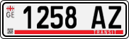 License plate of Georgia, Export transit plates