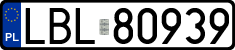 License plates of Poland, Regular car plates