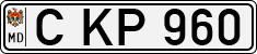 License plate of Moldova, Cars (1992)