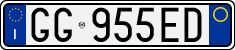 License plate of Italy, Cars (1994 year series)