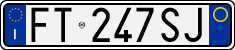 License plate of Italy, Cars (1994 year series)