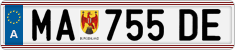License plate of Austria, Regular plates