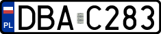 License plates of Poland, Regular car plates