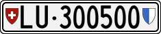 License plate of Switzerland, Cars