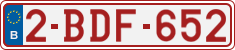 License plate of Belgium, Regular plates (2010)
