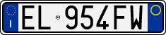 License plate of Italy, Cars (1994 year series)