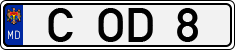 License plate of Moldova, Cars (1992)