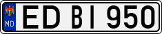 License plate of Moldova, Cars (1992)