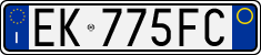 License plate of Italy, Cars (1994 year series)