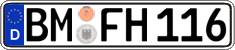 German license plate, Regular plates
