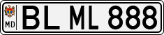 License plate of Moldova, Cars (1992)