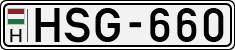 license plates of Hungary, Cars (1990)