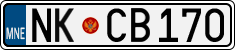 License plate of Montenegro, Cars