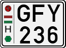 license plates of Hungary, Cars (1990)