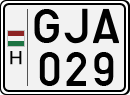 license plates of Hungary, Cars (1990)